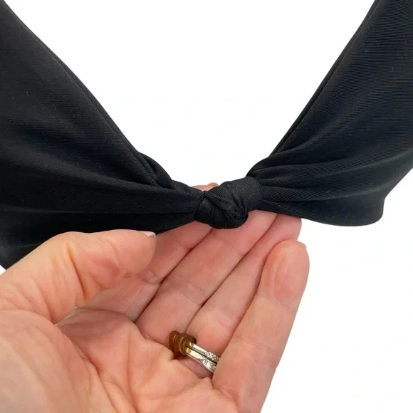 Skatie Penny Knot Front Bikini Top Medium Black - Picture 13 of 16